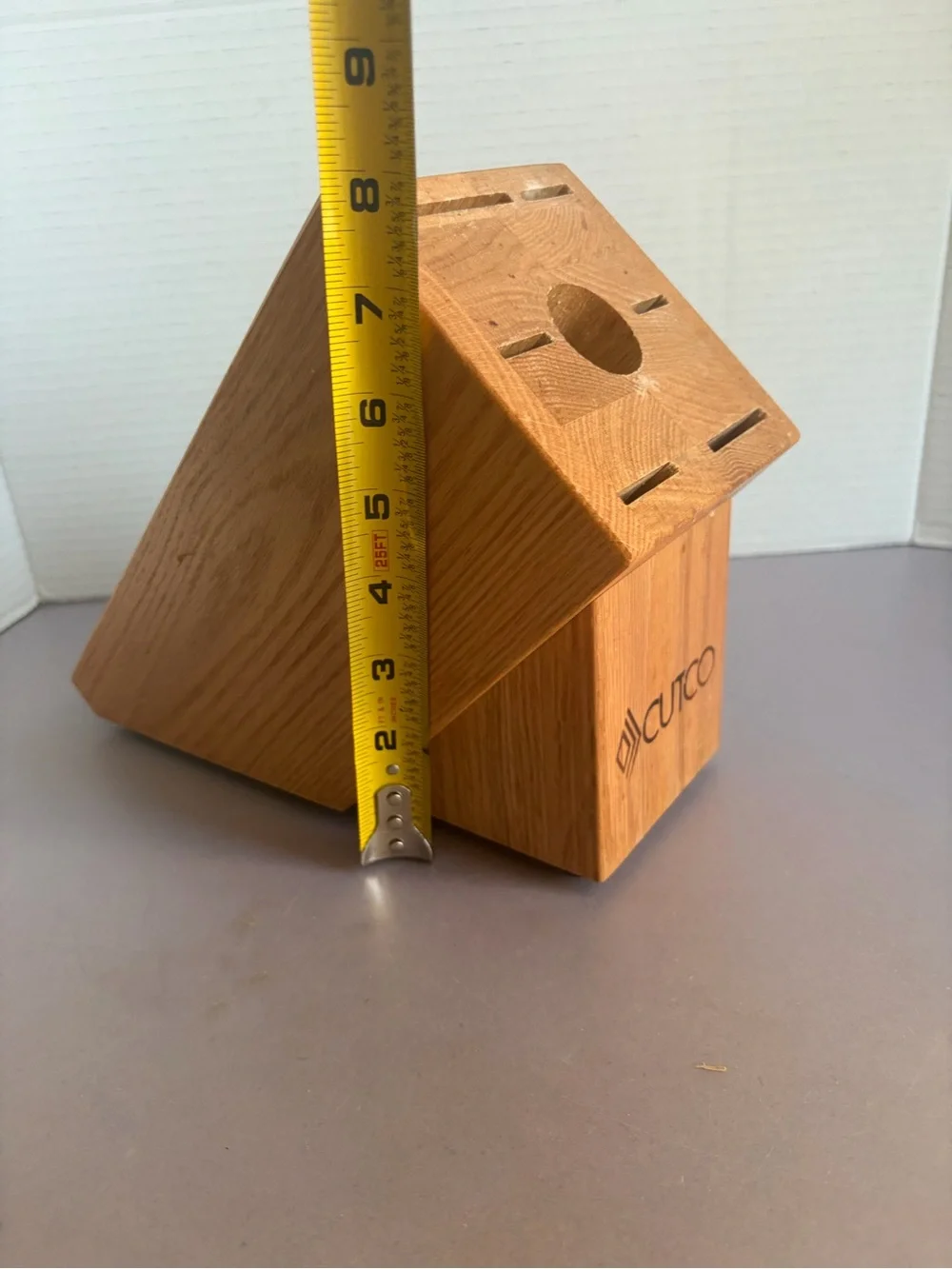 Cutco Wooden Knife Block in Natural Wood Tone